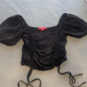 Guess xs black crop top